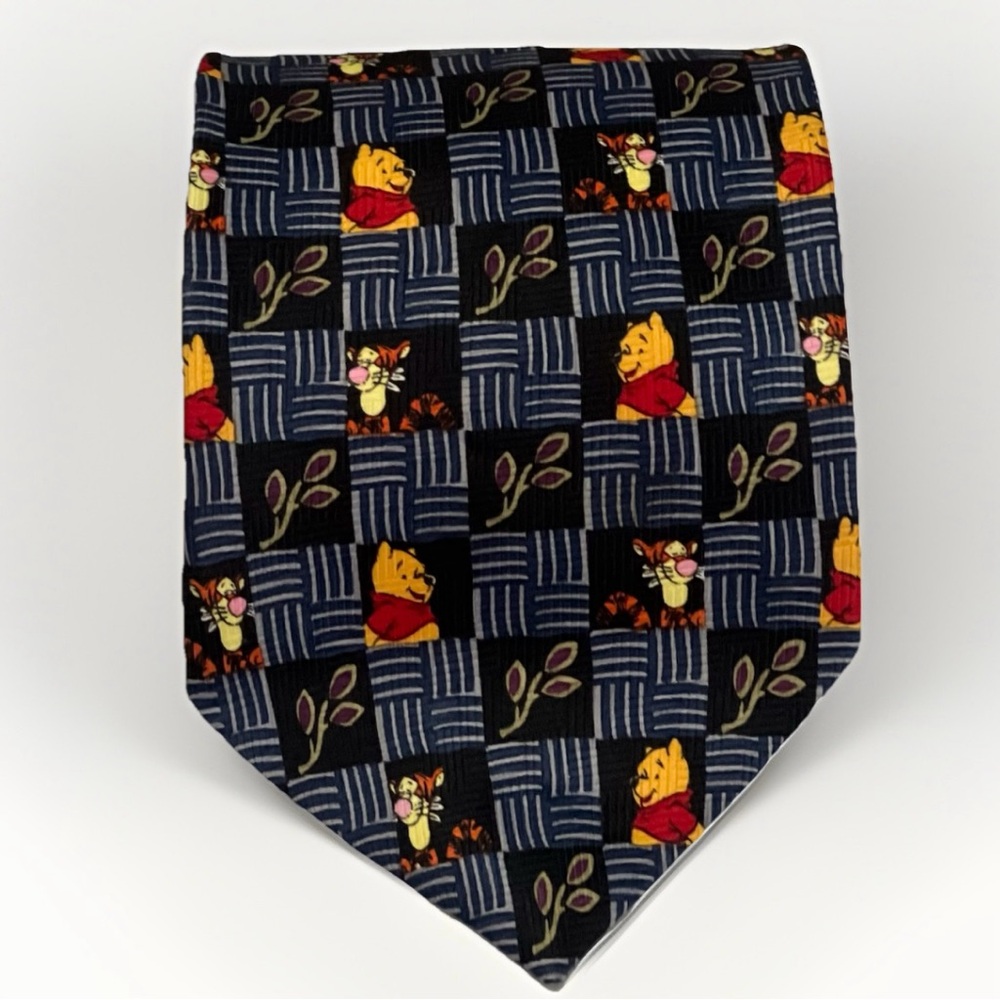 Winnie The Pooh‎ Cartoon Men’s Tie Blue Novelty Business Casual Retro Necktie